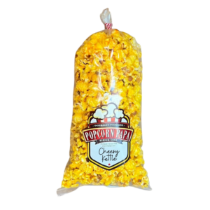 A bag of corn on the cob is shown.