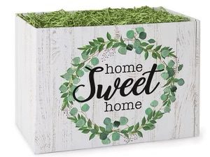A box with some type of greenery on it