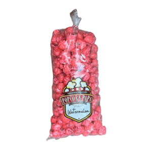 A bag of candy is shown with the word " watermelon ".