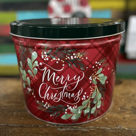 Christmas Plaid Tin